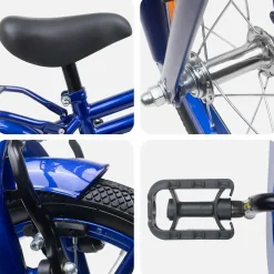 vidaXL Kinderfiets 12 Inch voor 2-4 jaar oud Donkerblauw