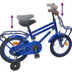 vidaXL Kinderfiets 12 Inch voor 2-4 jaar oud Donkerblauw