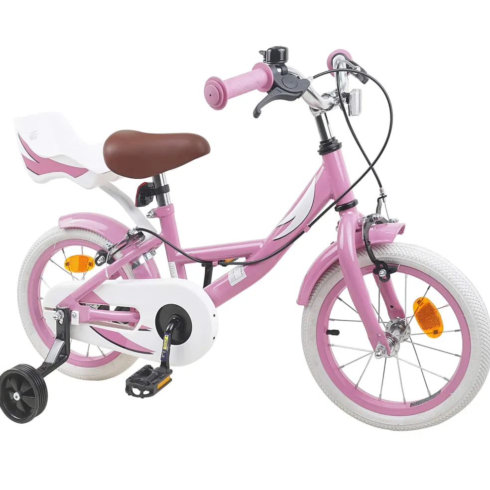 vidaXL Kinderfiets 12 Inch voor 2-4 jaar oud Roze