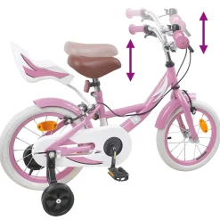 vidaXL Kinderfiets 12 Inch voor 2-4 jaar oud Roze