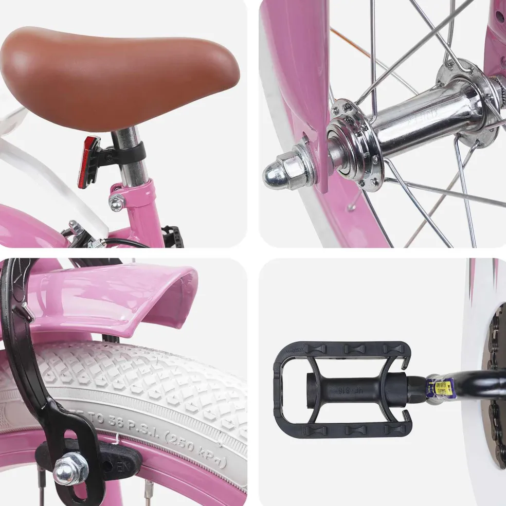vidaXL Kinderfiets 12 Inch voor 2-4 jaar oud Roze