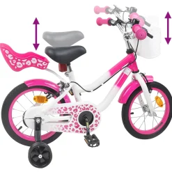 vidaXL Kinderfiets 12 Inch voor 2-4 jaar oud Roze