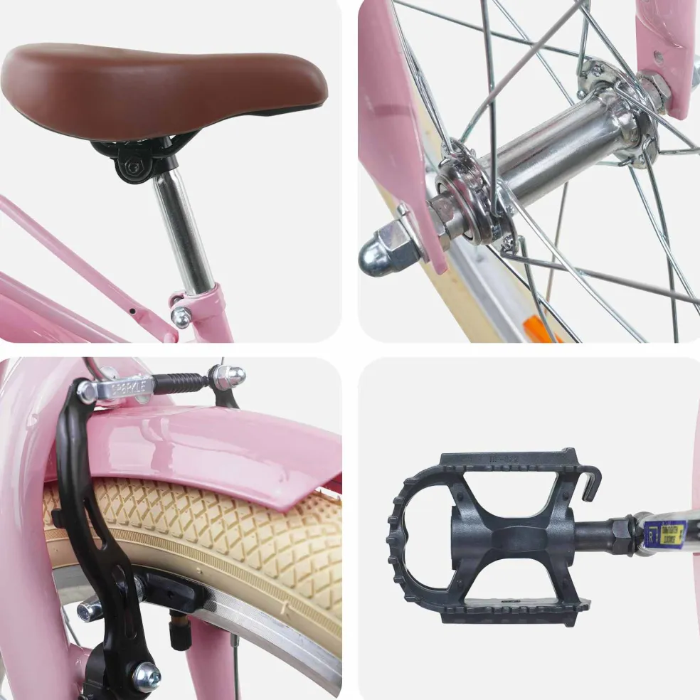 vidaXL Kinderfiets 24 Inch voor 8-12 jaar oud Lichtroze