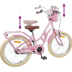 vidaXL Kinderfiets 24 Inch voor 8-12 jaar oud Lichtroze