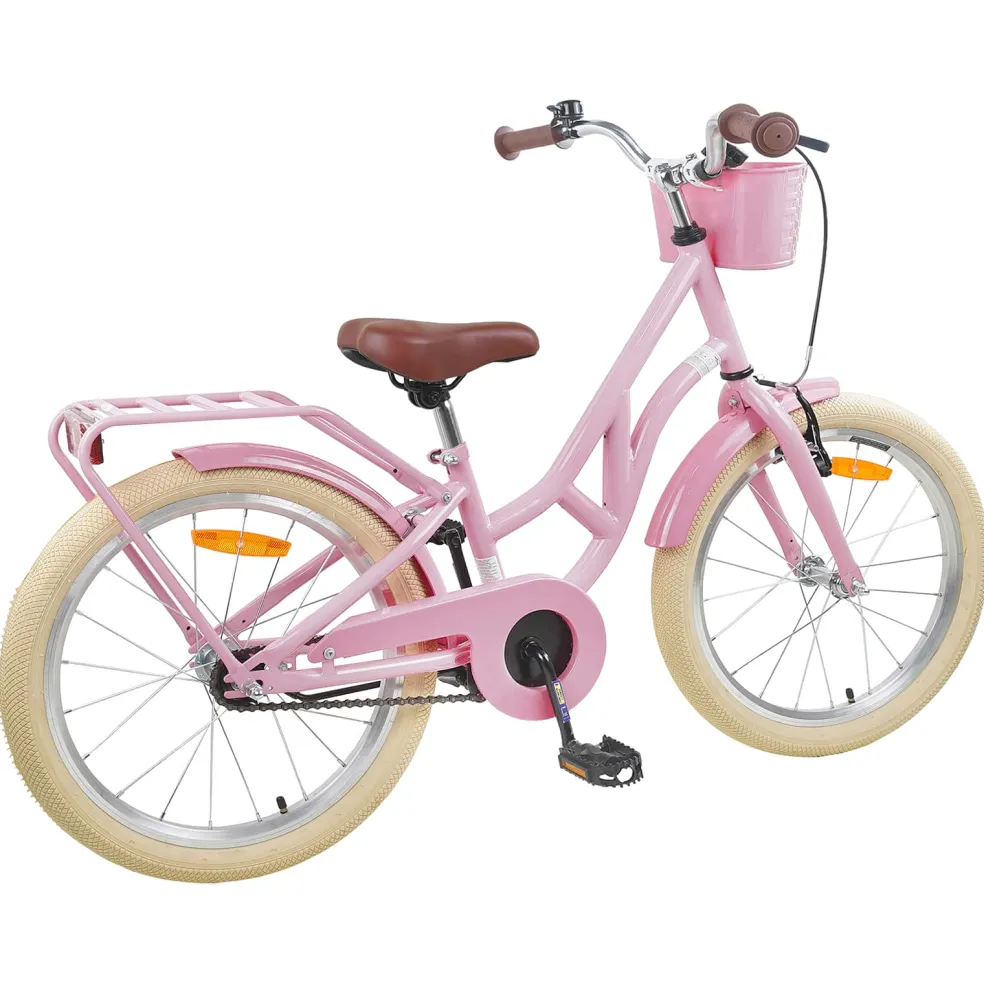 vidaXL Kinderfiets 24 Inch voor 8-12 jaar oud Lichtroze