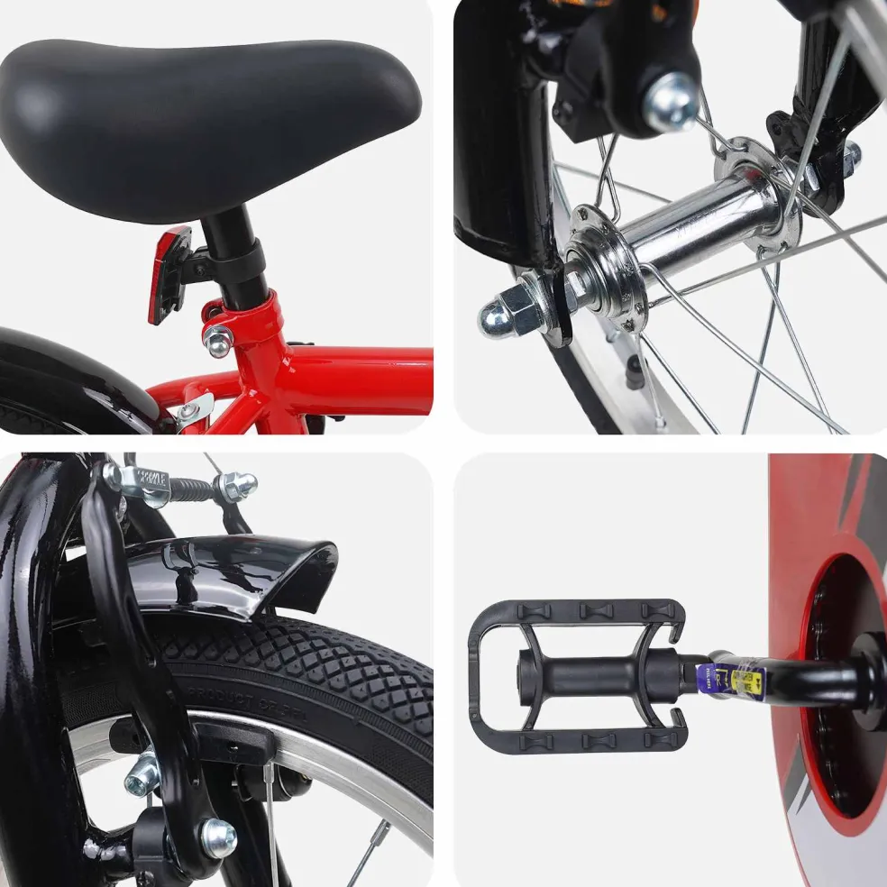 vidaXL Kinderfiets 12 Inch voor 2-4 jaar oud Rood