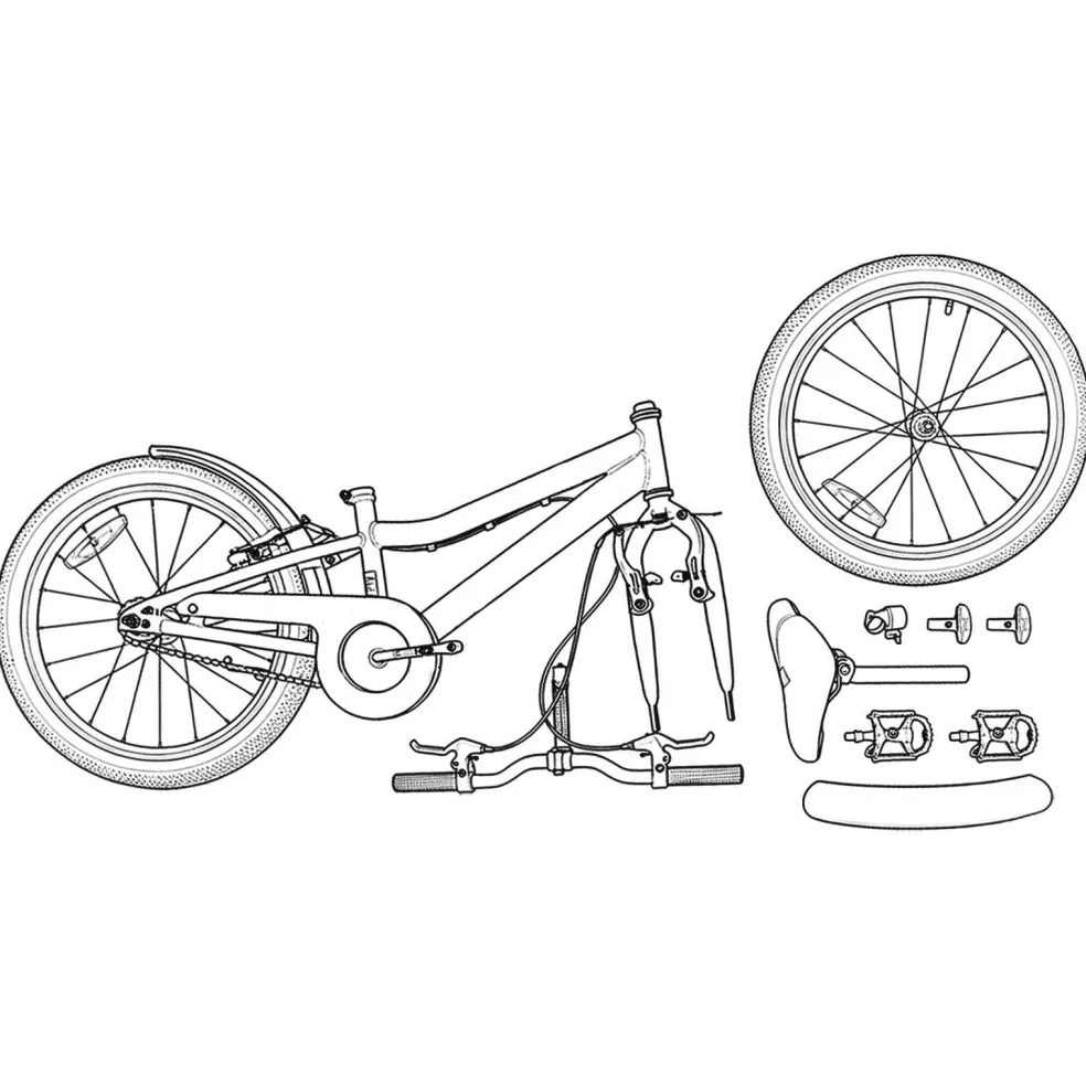 vidaXL Kinderfiets 18 Inch voor 5-7 jaar wit