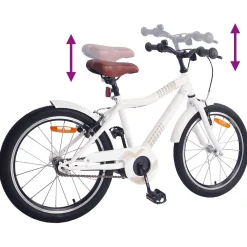 vidaXL Kinderfiets 18 Inch voor 5-7 jaar wit