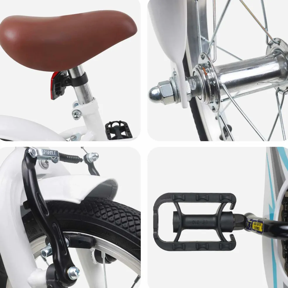 vidaXL Kinderfiets 12 Inch voor 2-4 jaar oud Wit