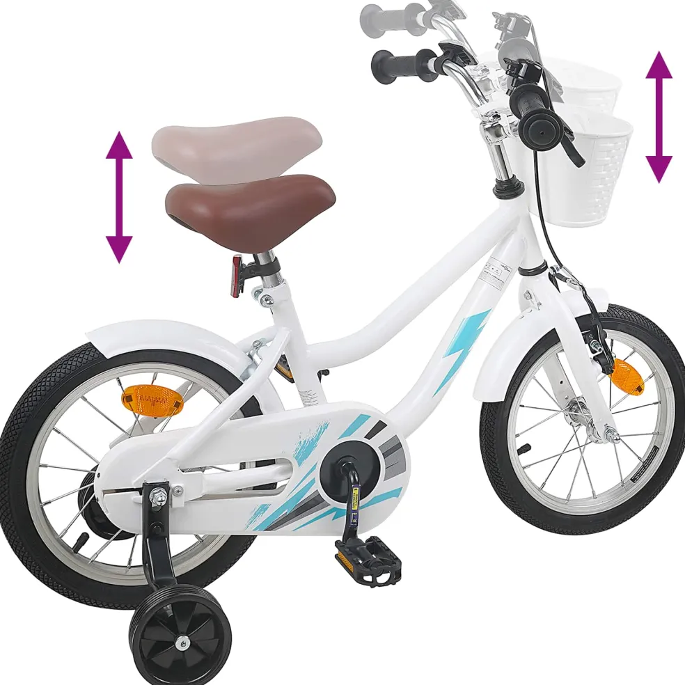 vidaXL Kinderfiets 12 Inch voor 2-4 jaar oud Wit