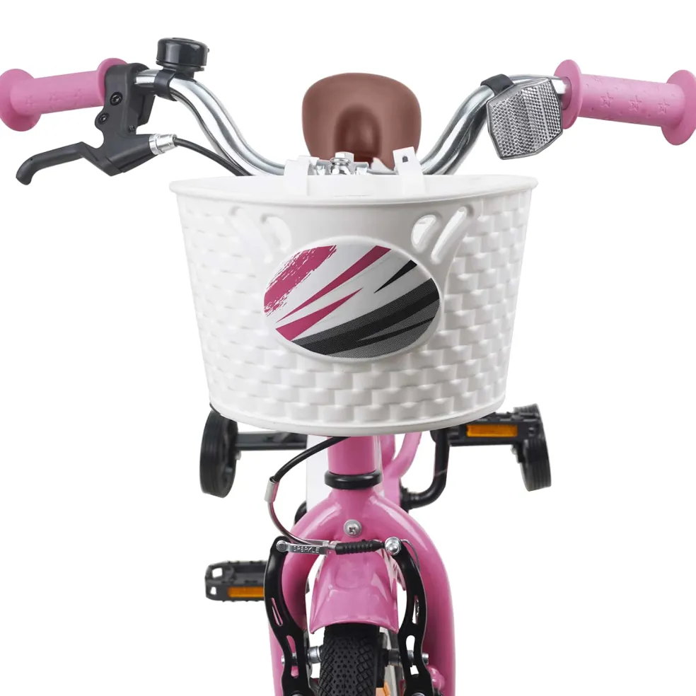 vidaXL Kinderfiets 18 Inch voor 5-7 jaar Lichtroze