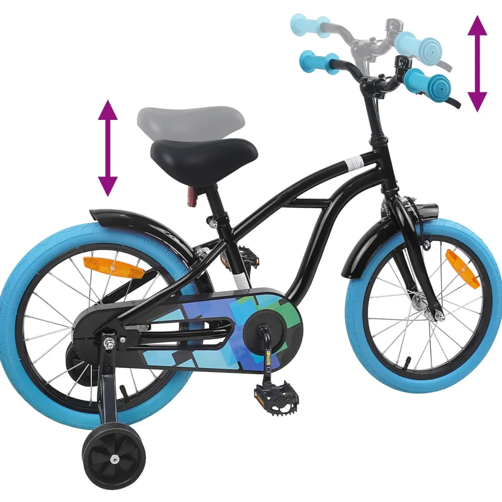 vidaXL Kinderfiets 12 Inch voor 2-4 jaar oud Donkerroze