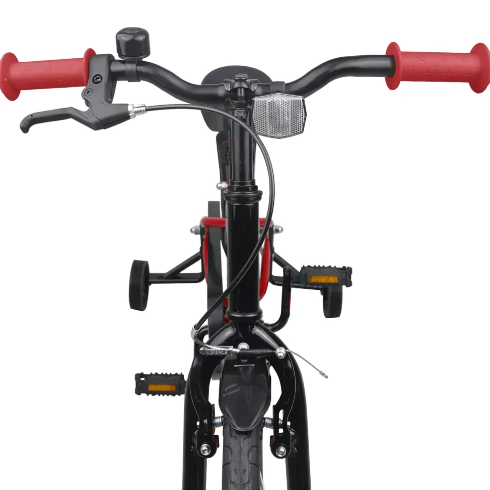 vidaXL Kinderfiets 16 Inch voor 4-6 jaar oud Rood Zwart