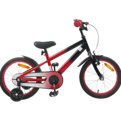 vidaXL Kinderfiets 16 Inch voor 4-6 jaar oud Rood Zwart