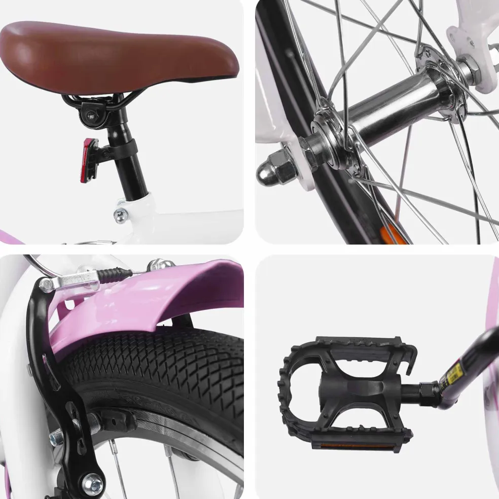 vidaXL Kinderfiets 16 Inch voor 4-6 jaar oud Zwart