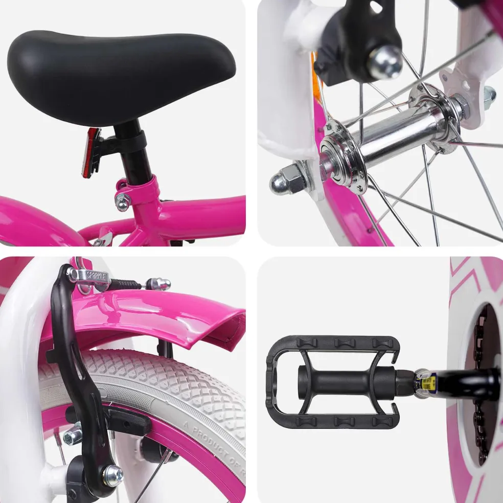 vidaXL Kinderfiets 12 Inch voor 2-4 jaar oud Roze
