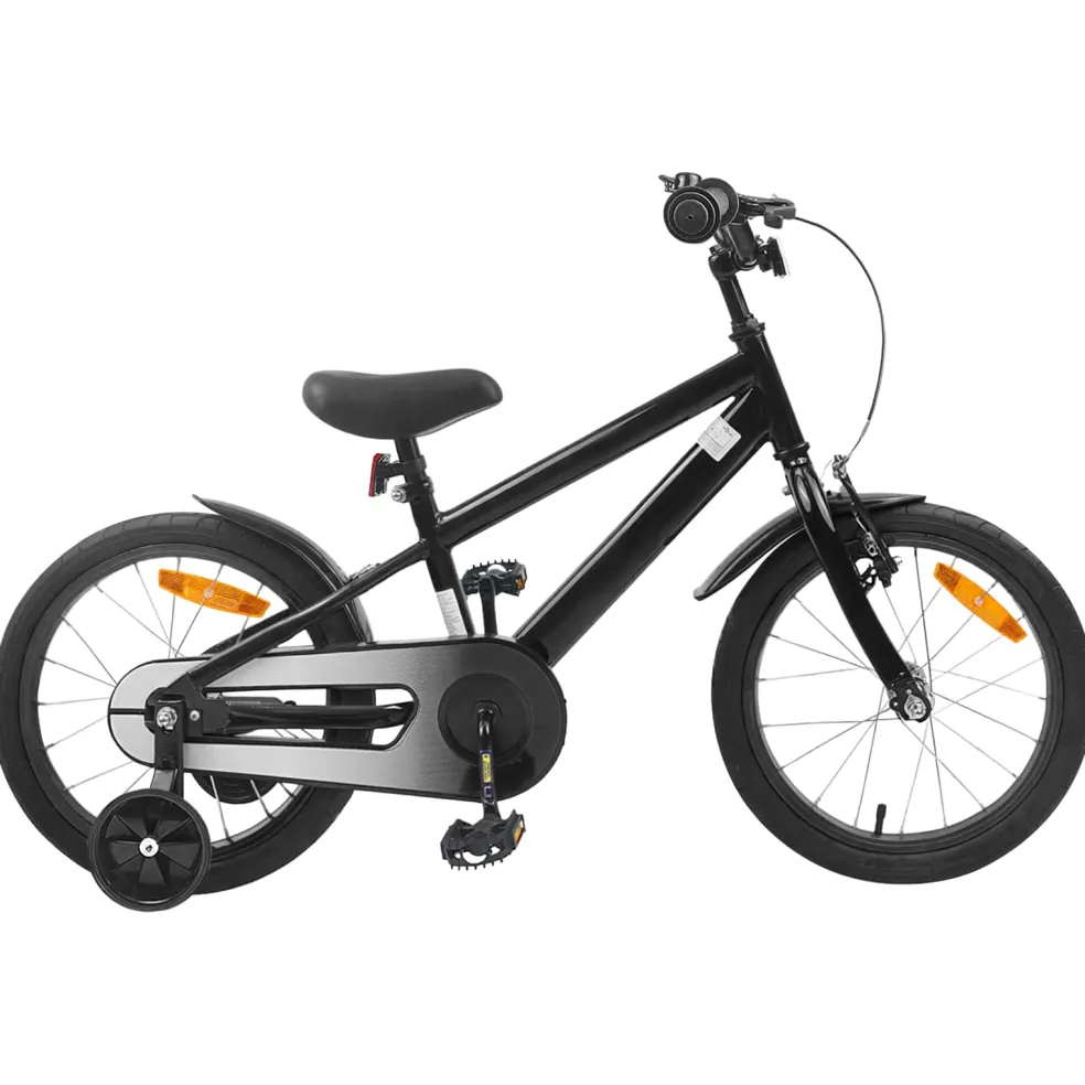 vidaXL Kinderfiets 16 Inch voor 4-6 jaar oud Zwart