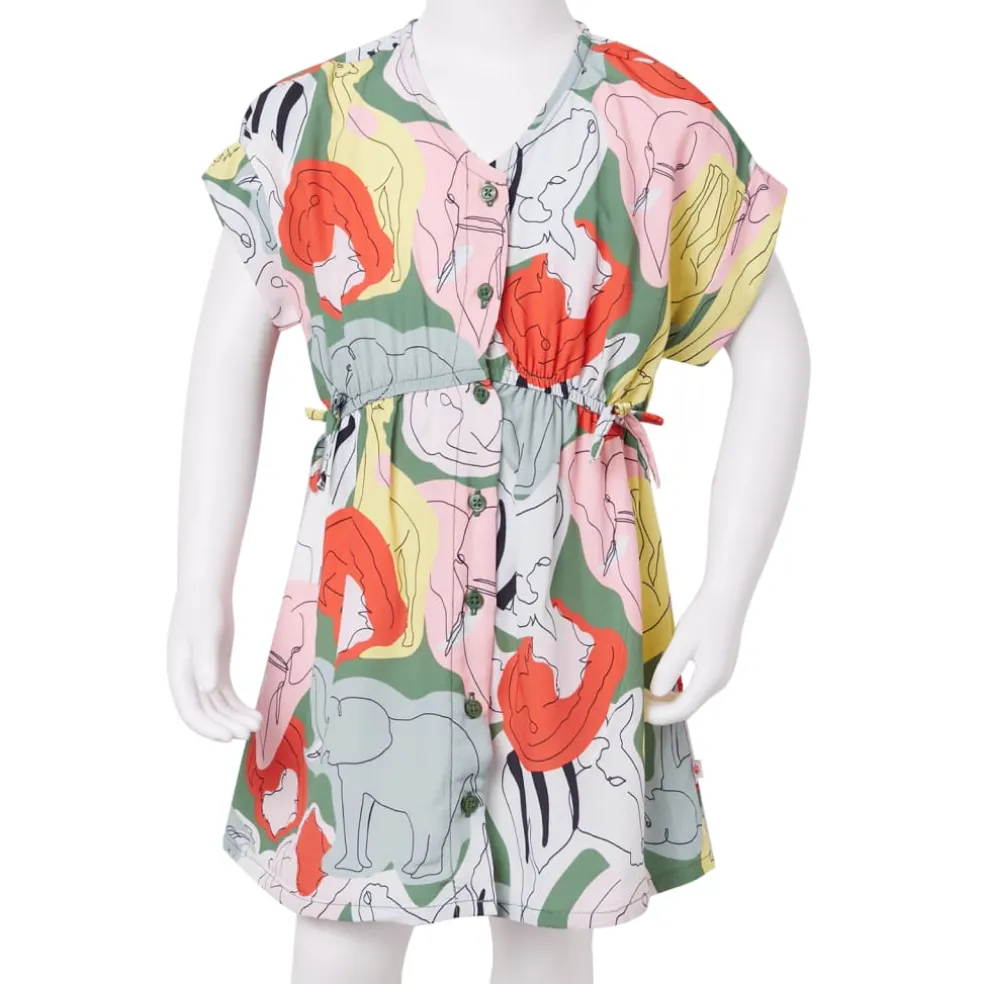 vidaXL Kinderjurk 116 groen