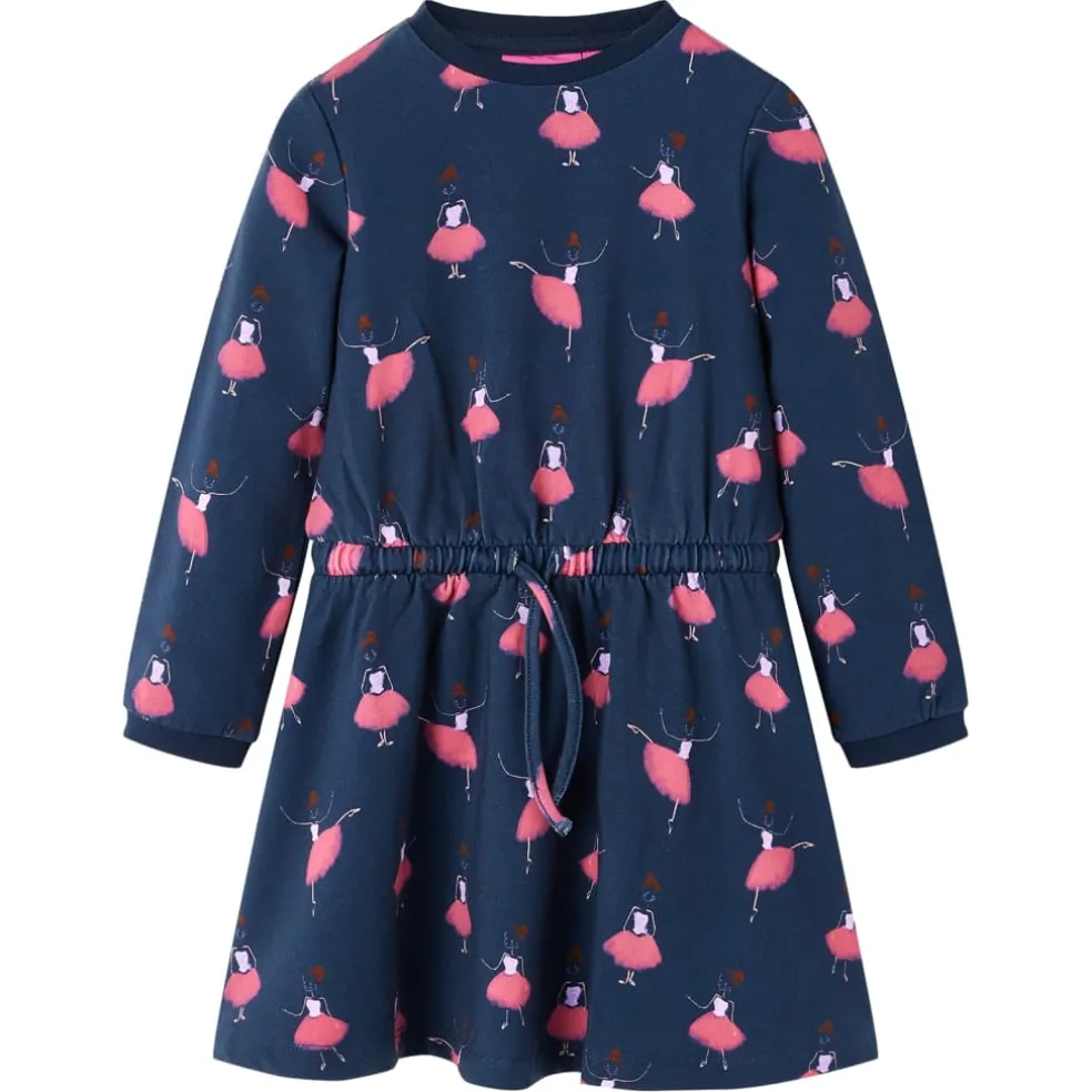 vidaXL Kinderjurk 104 marineblauw