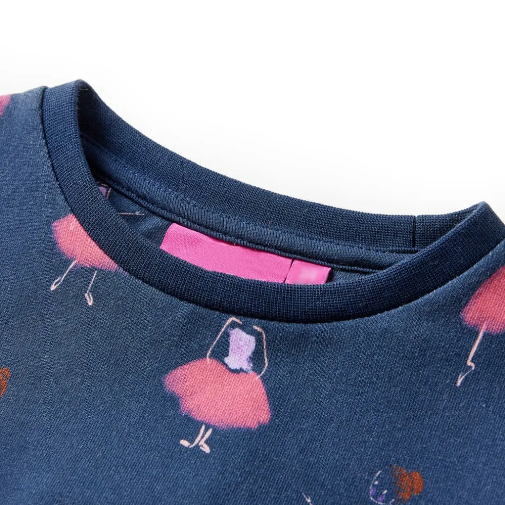 vidaXL Kinderjurk 104 marineblauw