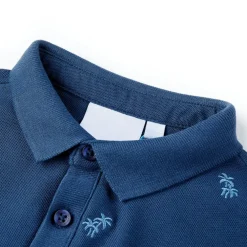 vidaXL Kinderpoloshirt 92 donkerblauw