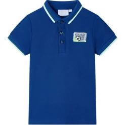 vidaXL Kinderpoloshirt 104 donkerblauw