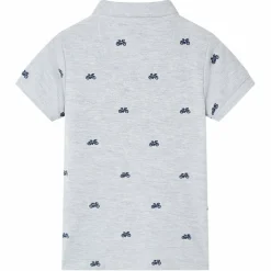 vidaXL Kinderpoloshirt 92 gemêleerd grijs