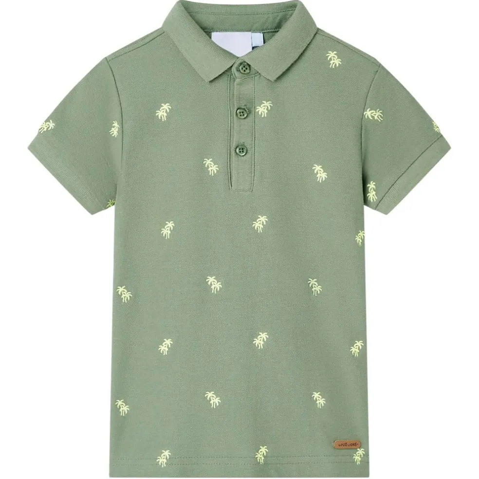 vidaXL Kinderpoloshirt 92 kakikleurig