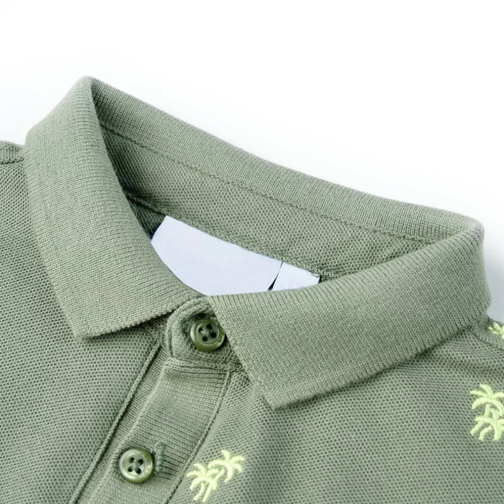 vidaXL Kinderpoloshirt 92 kakikleurig