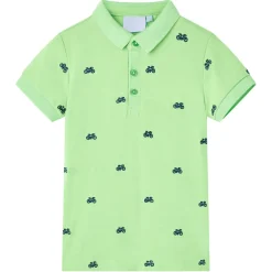 vidaXL Kinderpoloshirt 92 neongroen