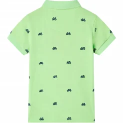 vidaXL Kinderpoloshirt 92 neongroen
