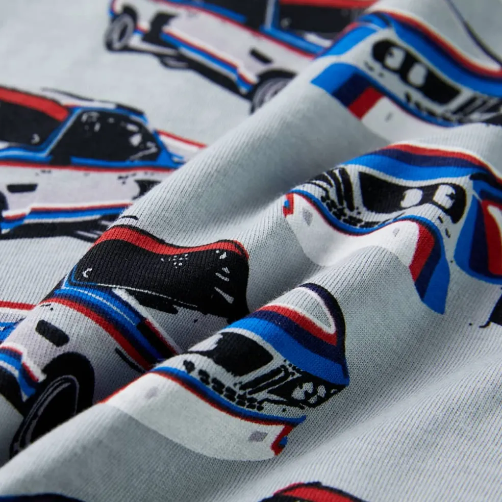 vidaXL Kinderpyjama met korte mouwen 104 grijs