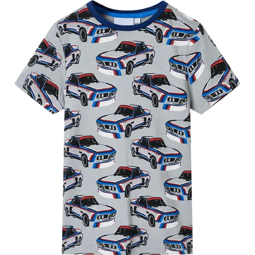 vidaXL Kinderpyjama met korte mouwen 104 grijs