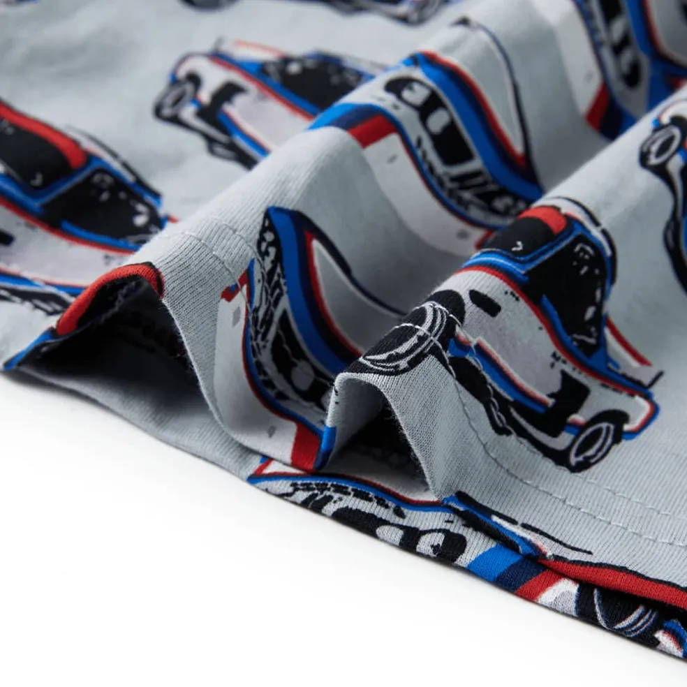 vidaXL Kinderpyjama met korte mouwen 104 grijs
