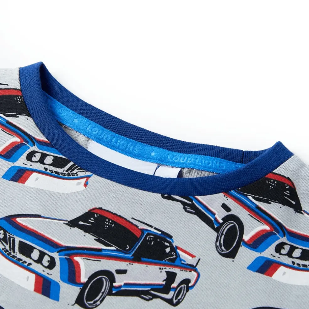 vidaXL Kinderpyjama met korte mouwen 104 grijs