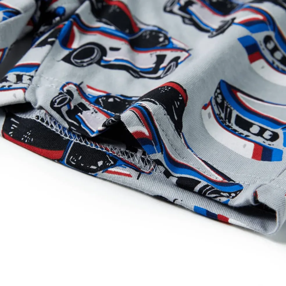 vidaXL Kinderpyjama met korte mouwen 104 grijs