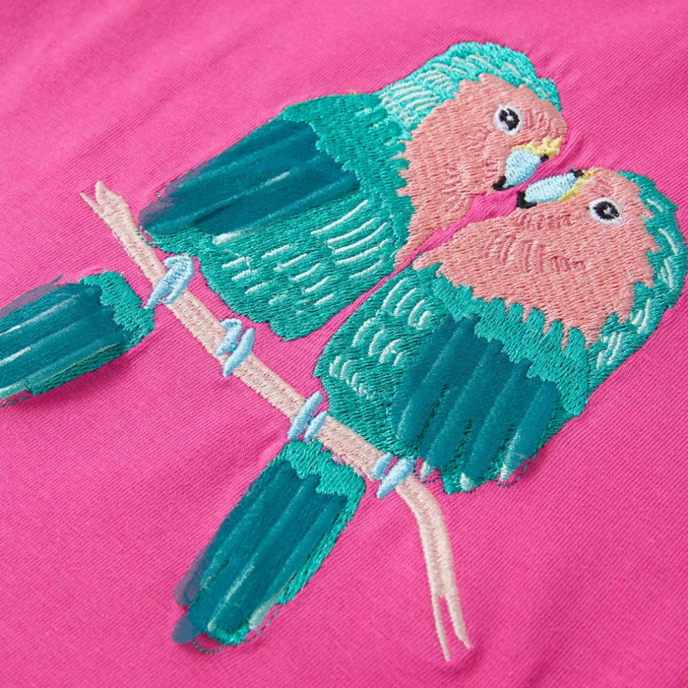 vidaXL Kindershirt 104 donkerroze