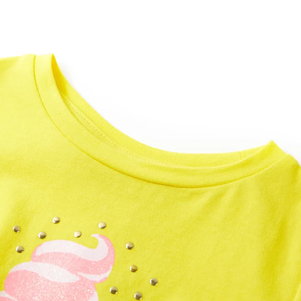 vidaXL Kindershirt 104 geel