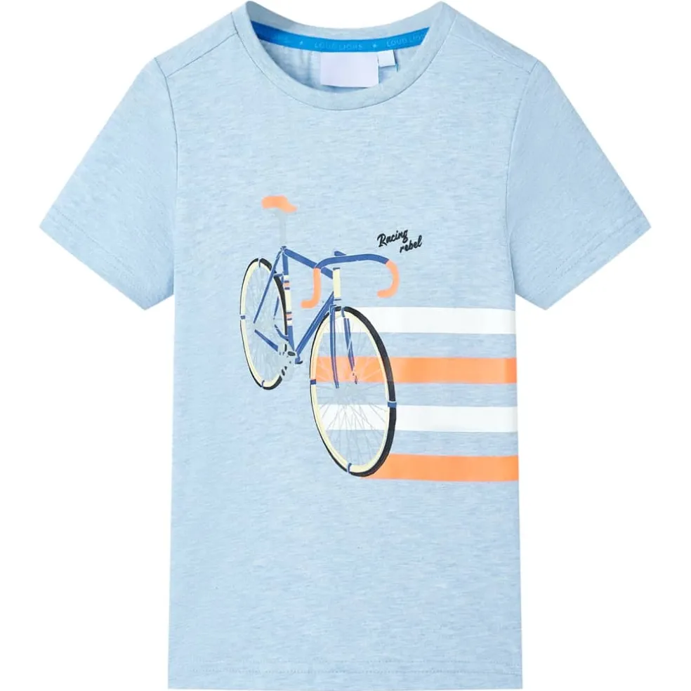 vidaXL Kindershirt 104 gemêleerd zachtblauw