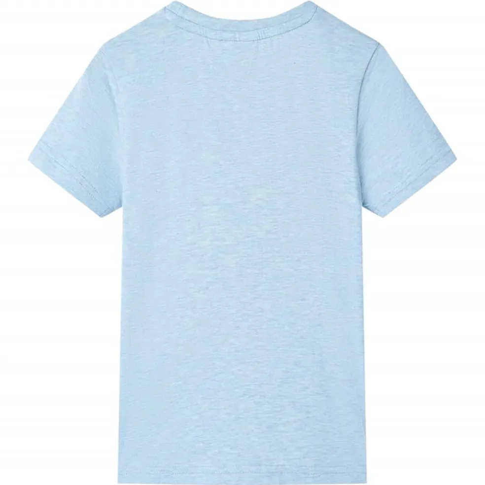 vidaXL Kindershirt 104 gemêleerd zachtblauw