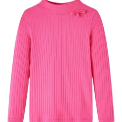vidaXL Kindershirt met lange mouwen geribd 92 felroze