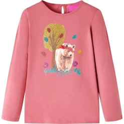 vidaXL Kindershirt met lange mouwen 116 oudroze