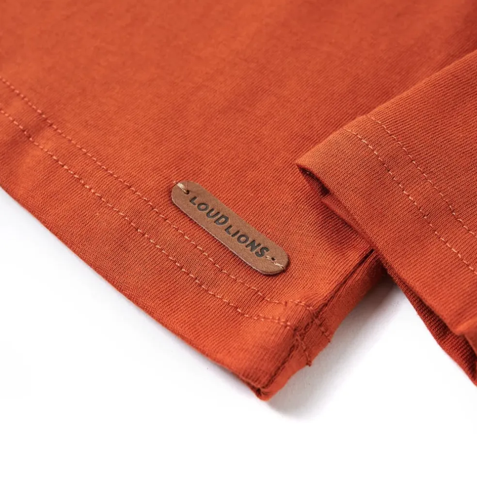 vidaXL Kindershirt met lange mouwen 104 lichtroestkleurig