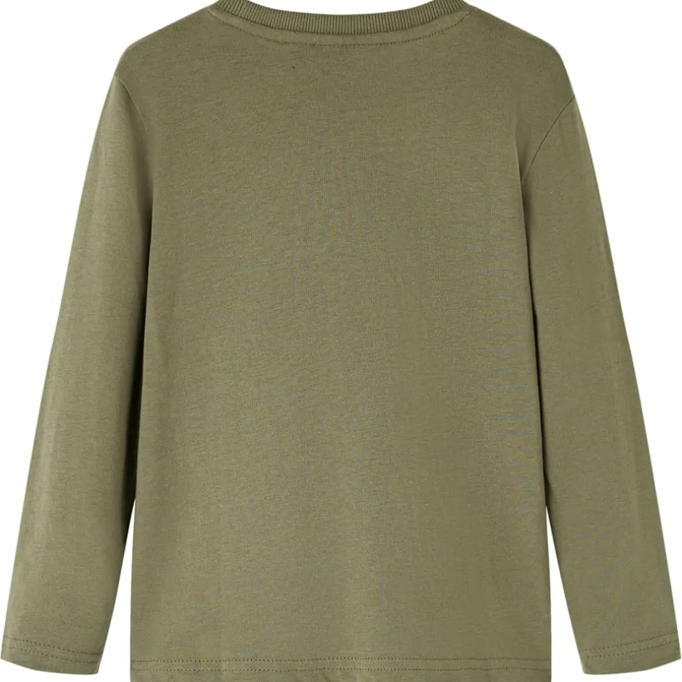 vidaXL Kindershirt met lange mouwen 92 kakikleurig
