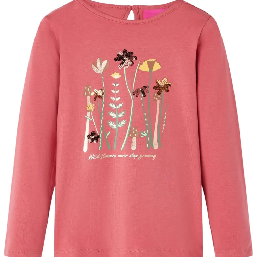 vidaXL Kindershirt met lange mouwen 92 oudroze
