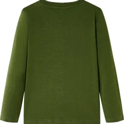 vidaXL Kindershirt met lange mouwen 104 donkerkakikleurig