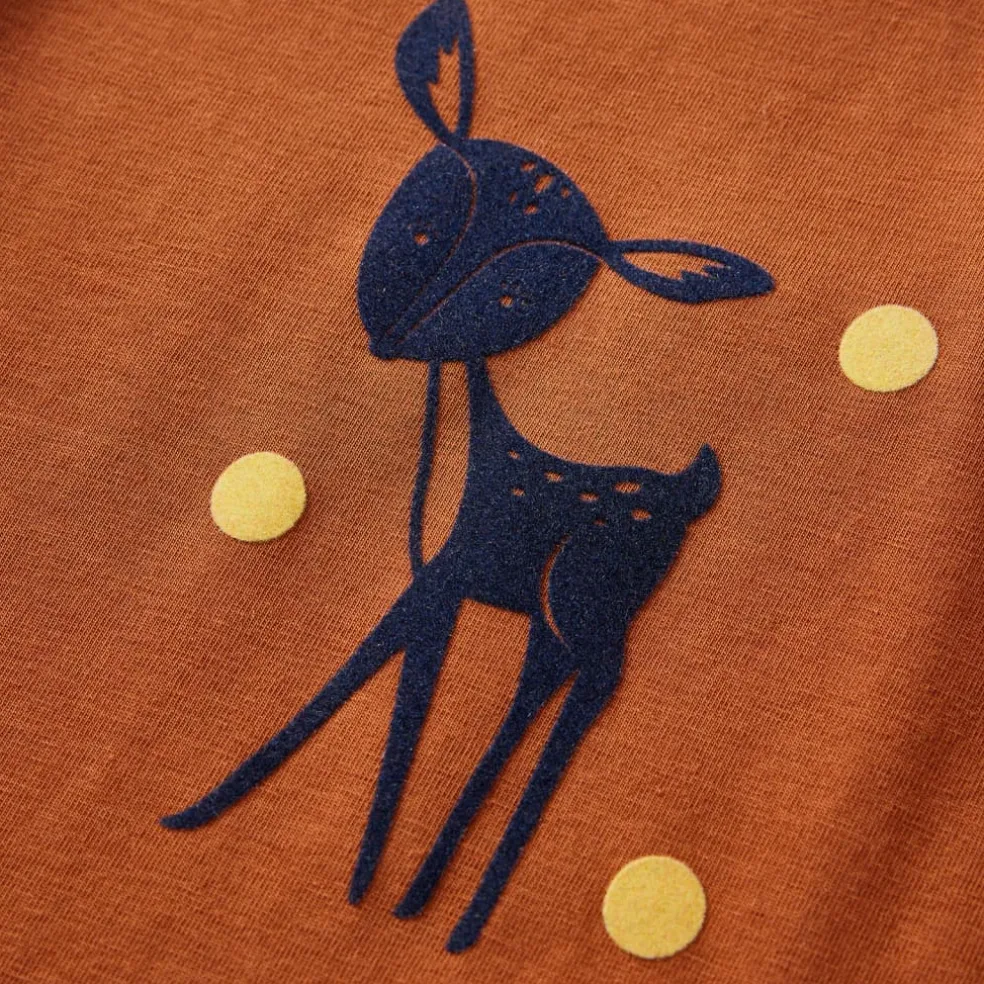 vidaXL Kindershirt met lange mouwen 92 cognackleurig