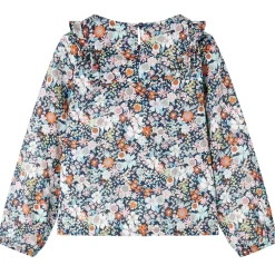 vidaXL Kindershirt met lange mouwen 92 donkerblauw