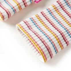 vidaXL Kindershirt met lange mouwen 92 gestreept ecru