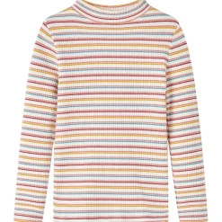 vidaXL Kindershirt met lange mouwen 92 gestreept ecru